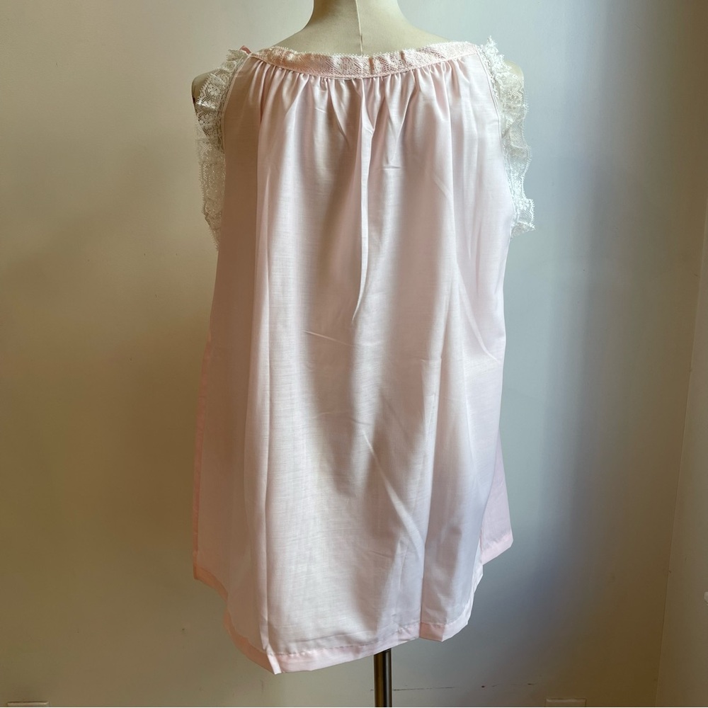 NWOT 50s Vintage Aristocraft Babydoll Nightgown Embroidered Lace Ribbon Medium - Picture 5 of 7